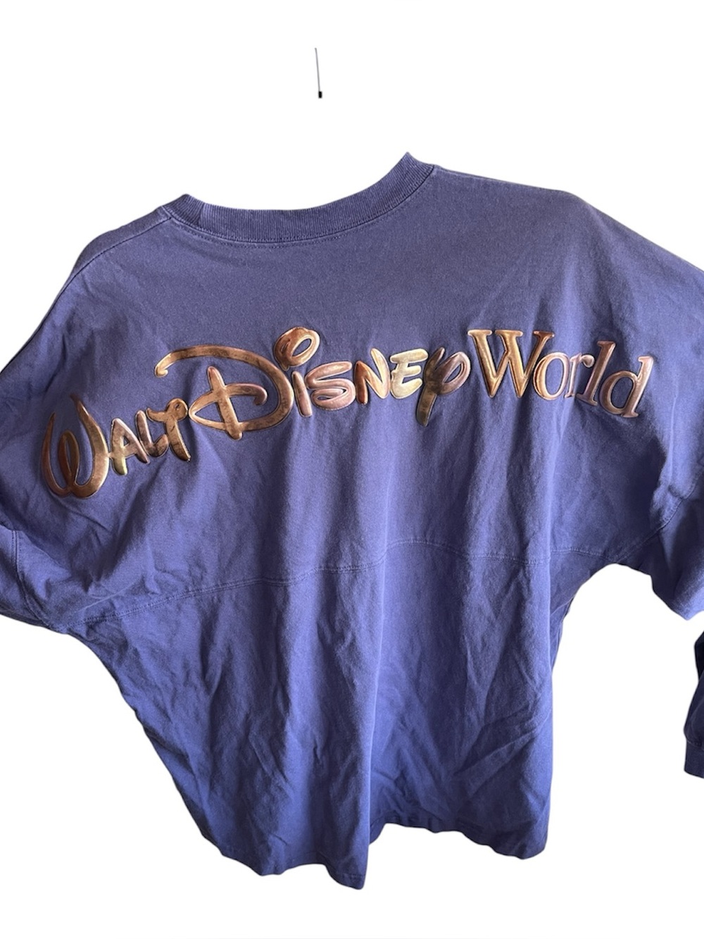 Walt Disney World 50th Anniversary Spirit Jersey Purple Metallic Lettering Large
